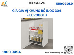 Giá gia vị khung rổ inox nan dẹt 304 EP2220 (EPD4620VX) – Eurogold - ray giảm chấn